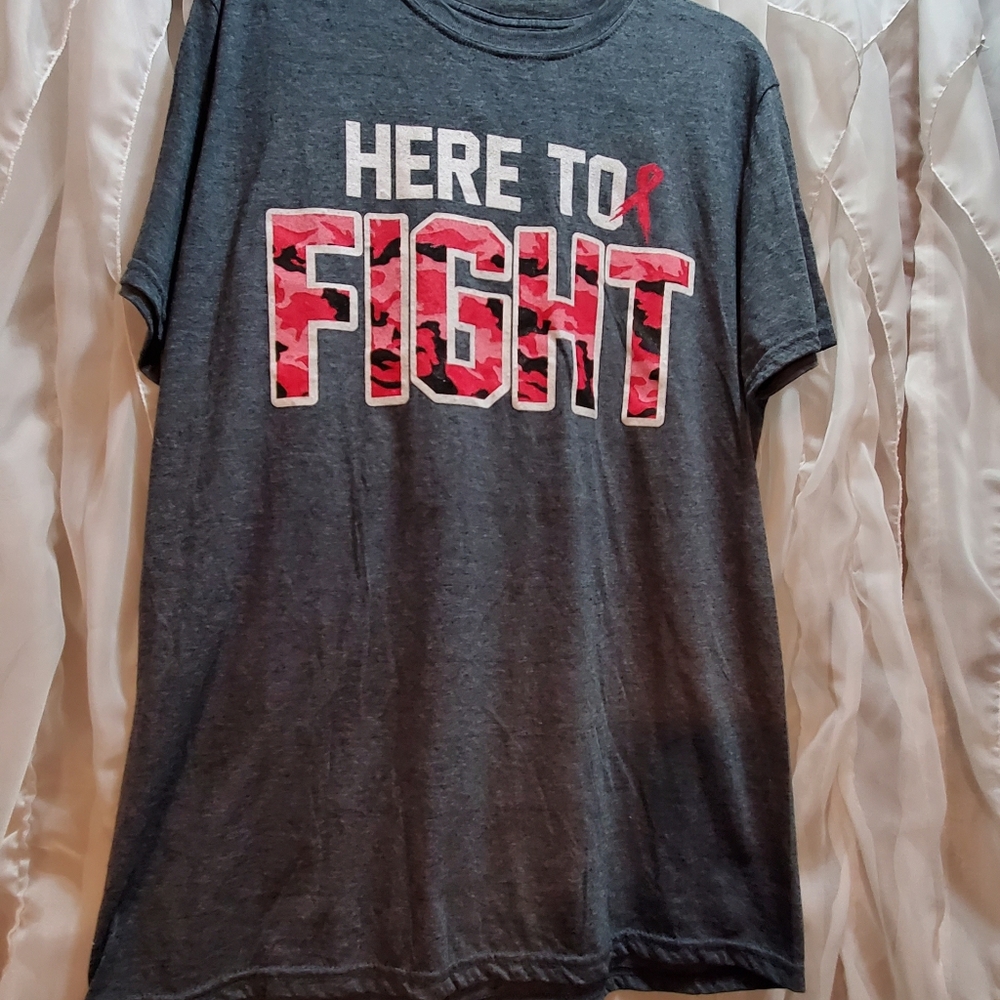 🎀 Breast Cancer Awareness "FIGHT" Tee Large